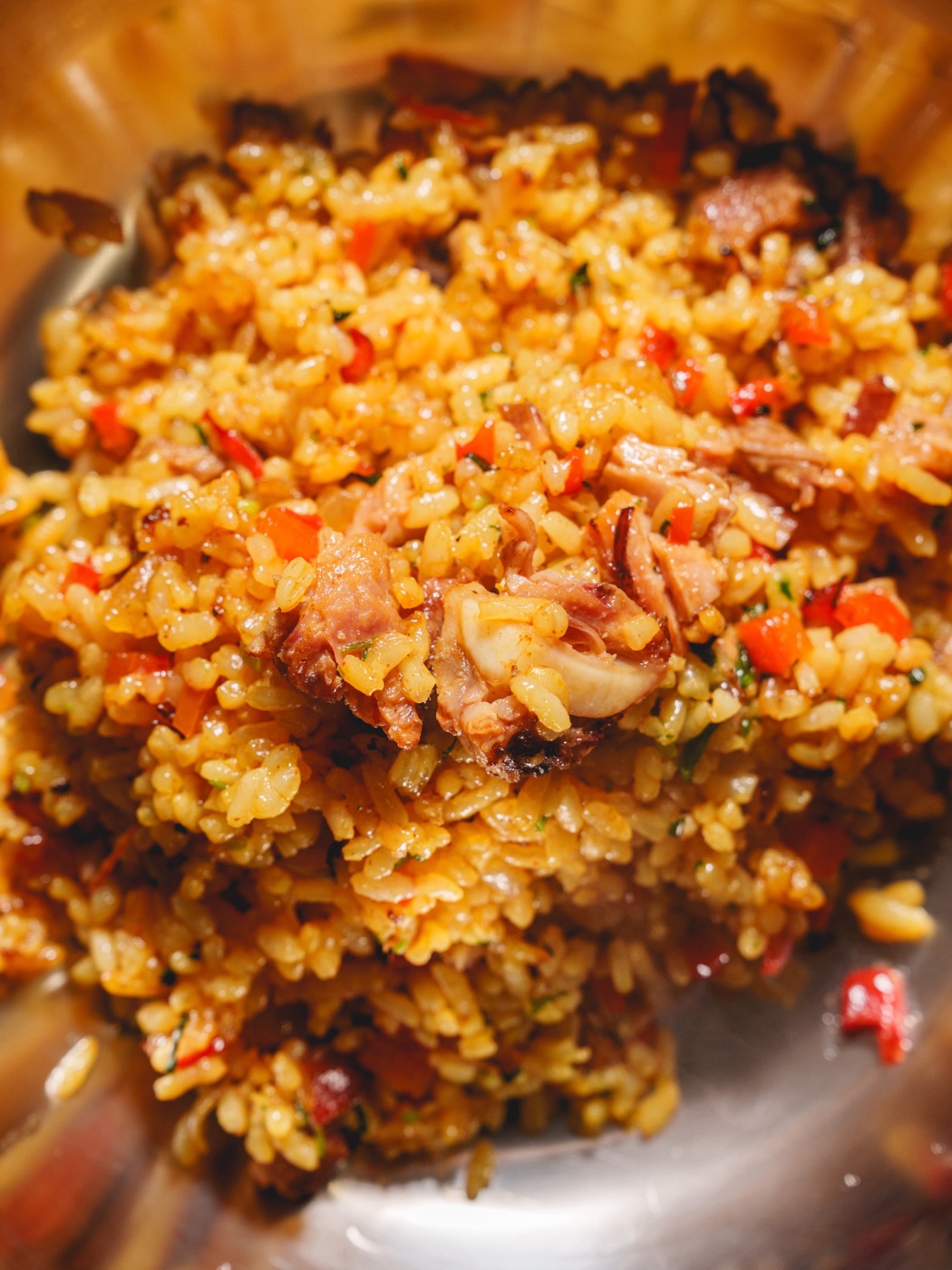 Arroz de la casa con carne ahumada